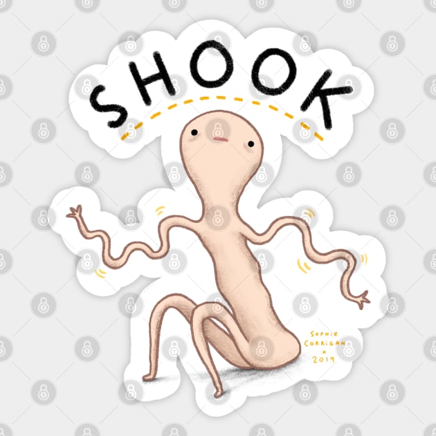 Honest Blob - Shook Sticker by Sophie Corrigan